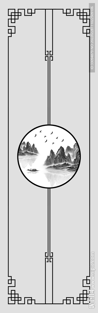 高清分层透明底平开门打印图