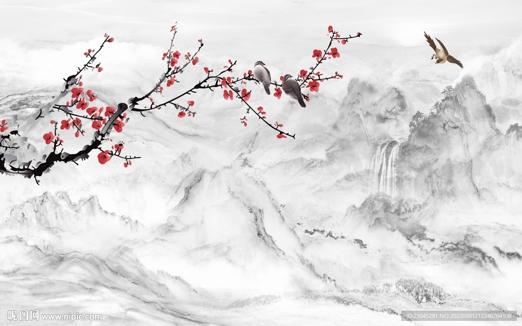 新中式背景墙