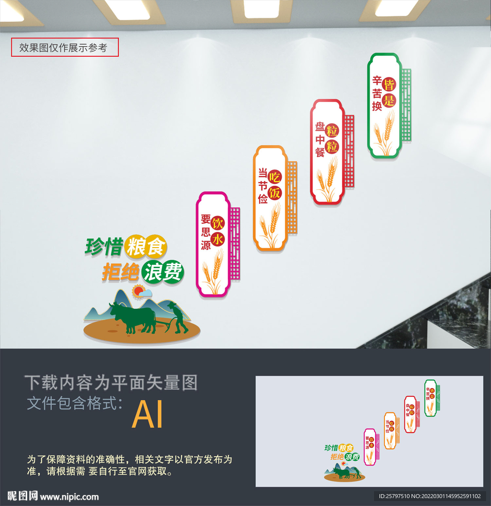 食堂楼梯文化墙