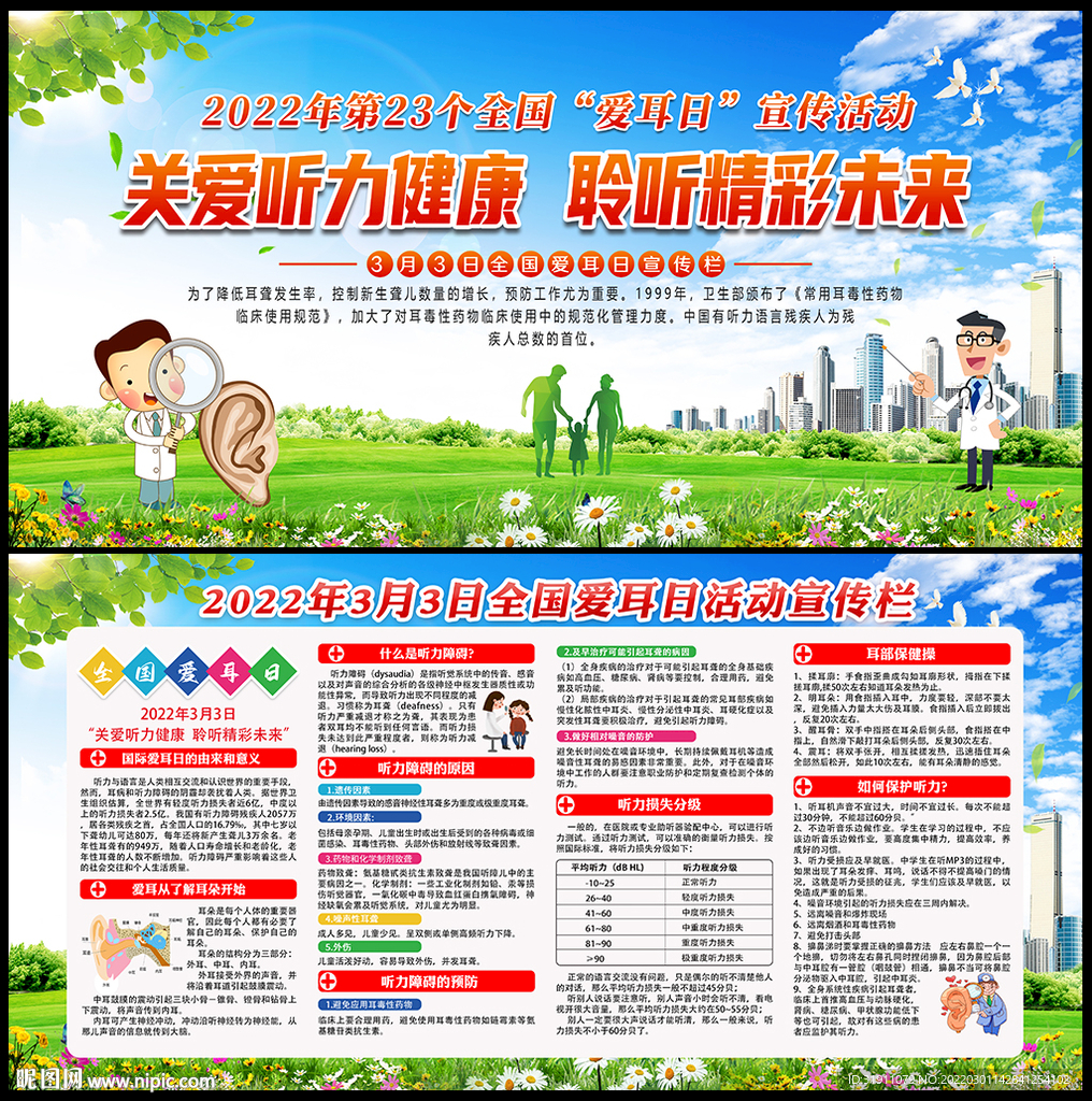 2022年全国爱耳日宣传展板