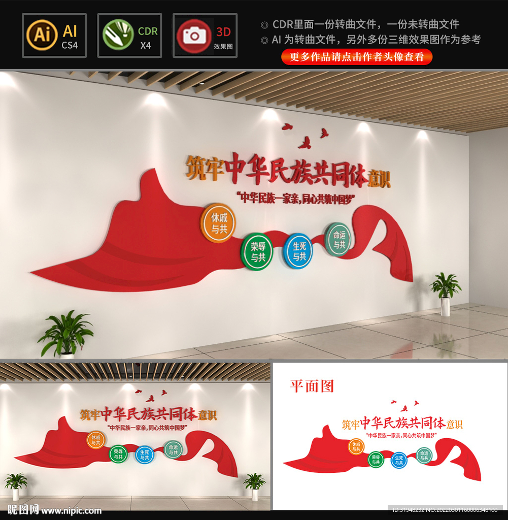 中华民族共同体文化墙