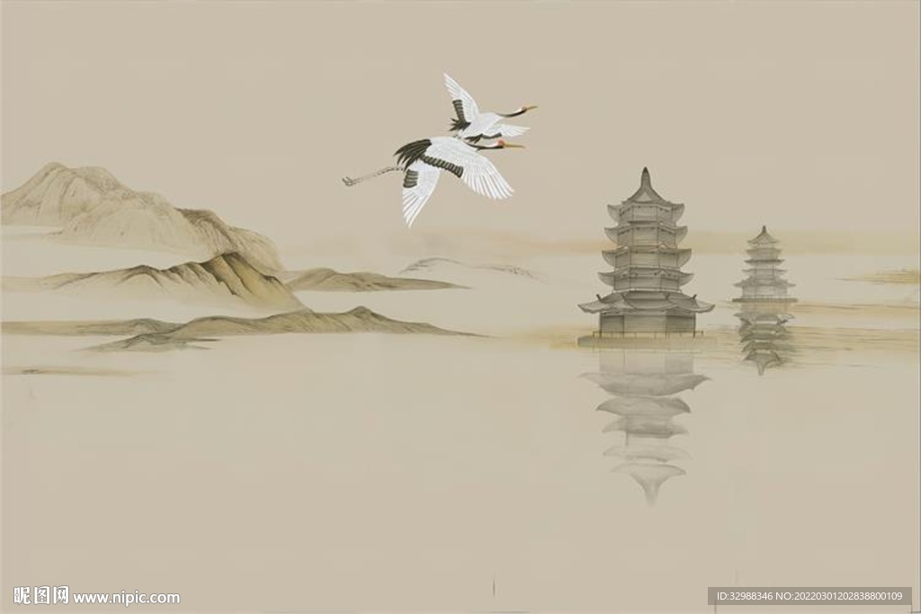 新中式背景墙图片