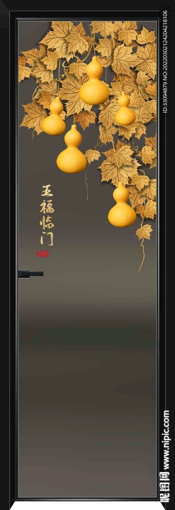 高清分层透明底平开门打印图