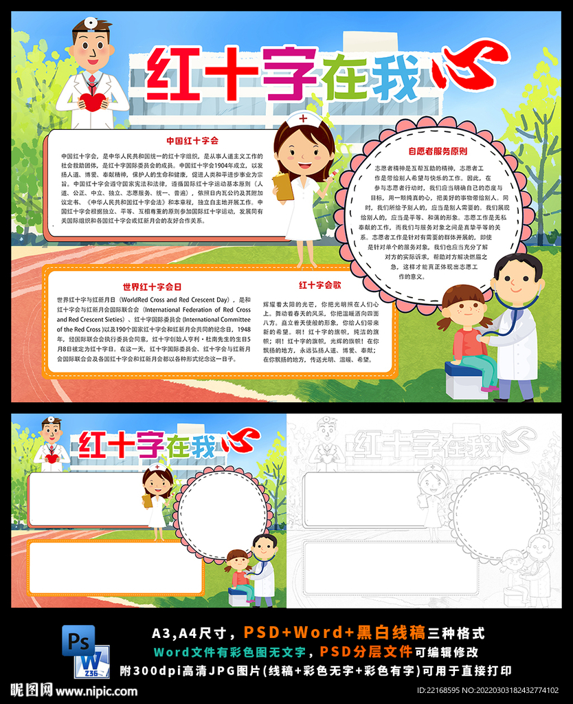世界红十字日讲卫生健康小报