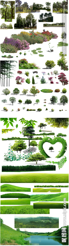 后期合成景观园林绿植素材