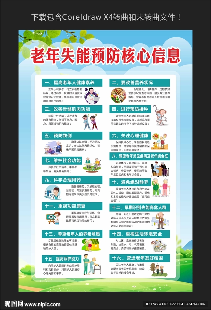 老年失能预防核心信息