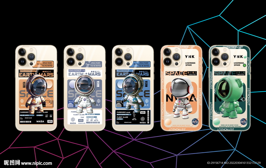 卡通 手机壳 新款 宇航员 图设计图
