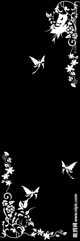 高清分层透明底平开门打印图