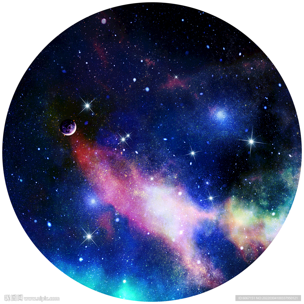 圆形星空背景