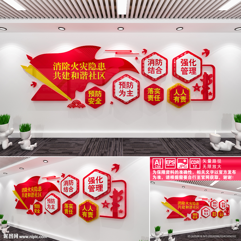 社区消防安全文化墙