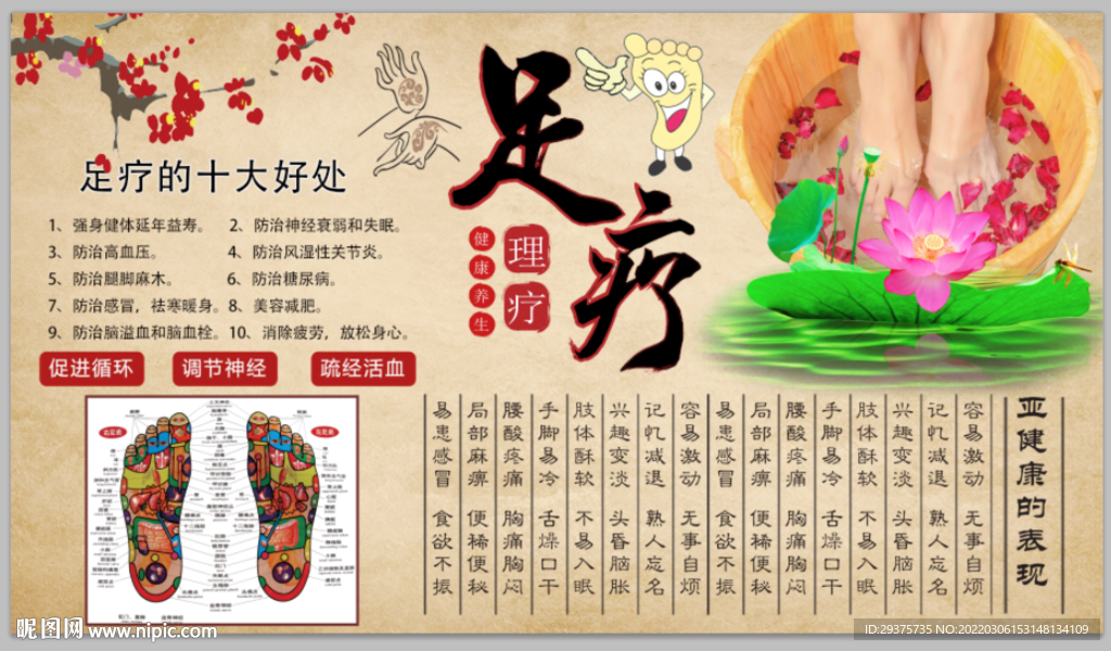 足疗背景墙