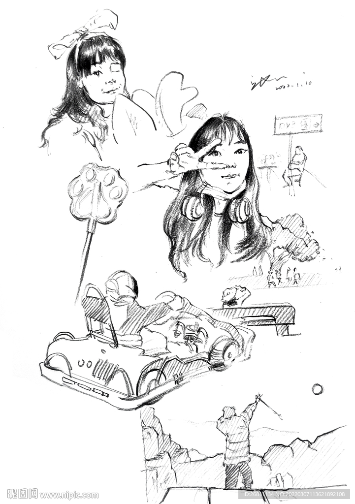 女孩插画