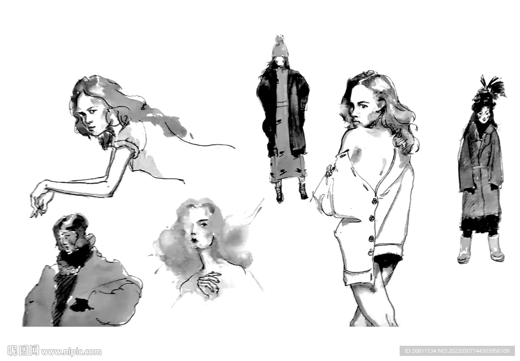 时装小插画