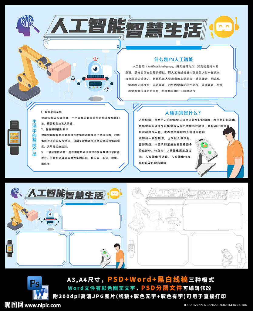 人工智能科技科学小报