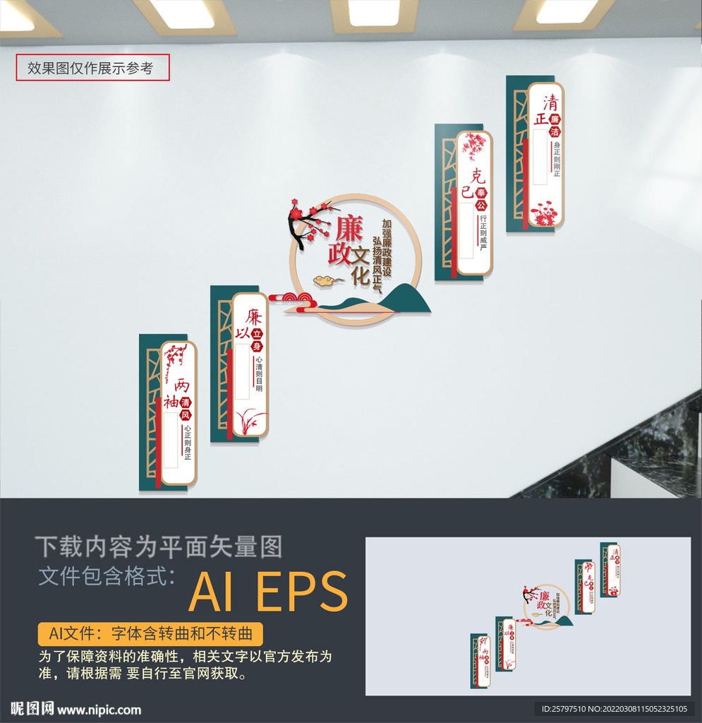 廉政楼梯文化墙