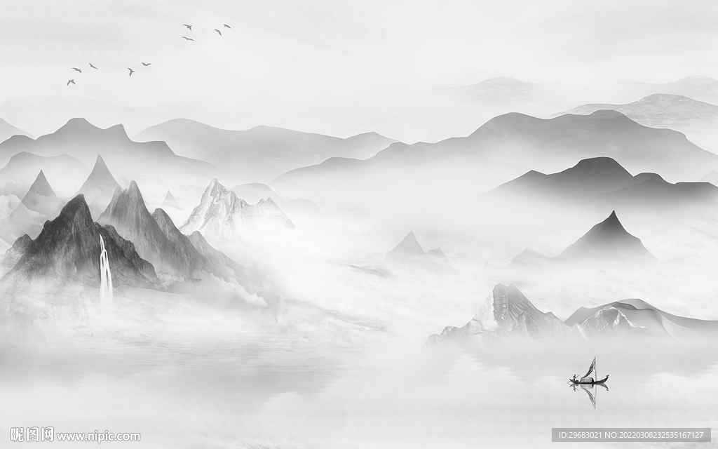 新上架中国风新山水 tif分层
