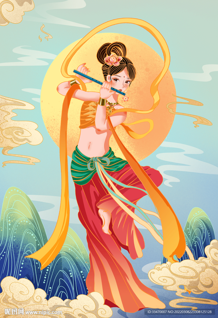 飞天壁画海报