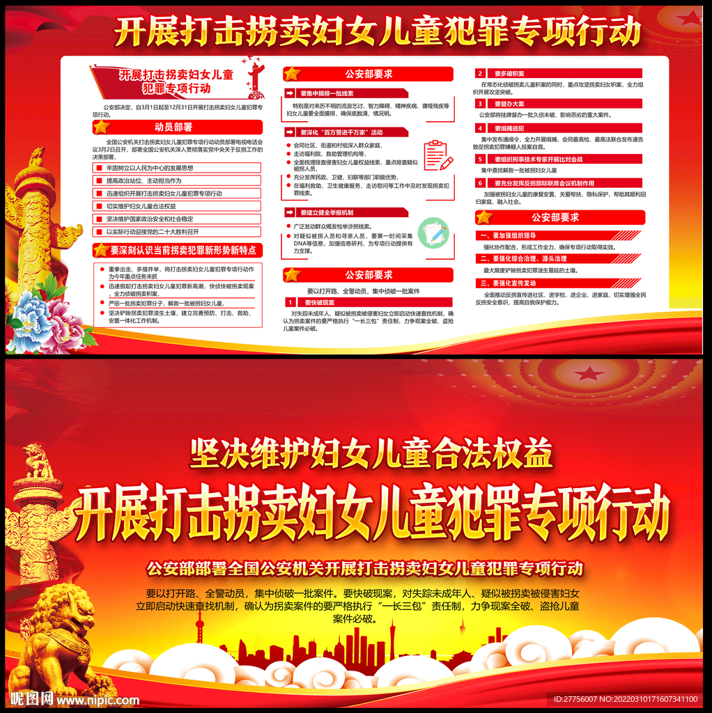 开展打击拐卖妇女儿童犯罪行动