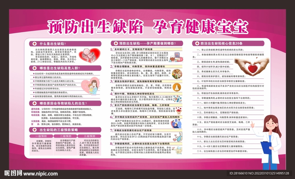 预防出生缺陷健康教育宣传栏