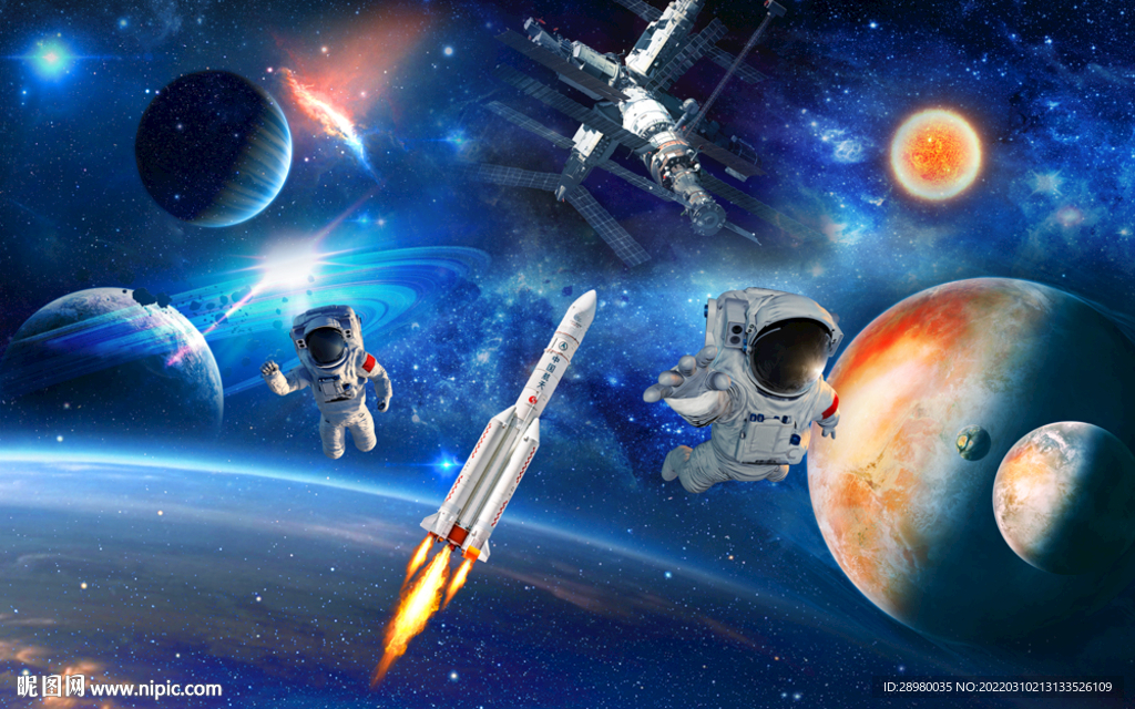 科幻太空宇航员