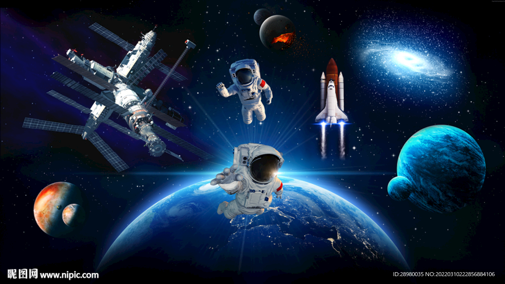 科幻太空宇航员