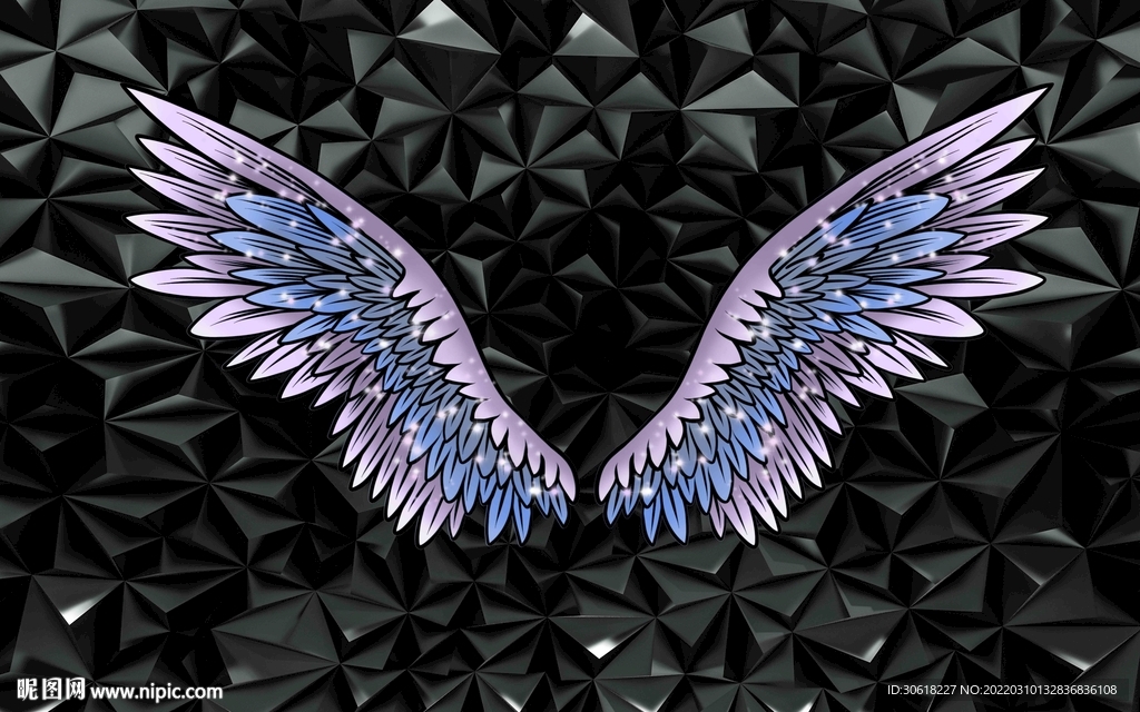 翅膀背景墙 