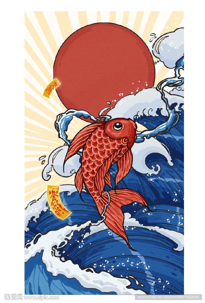 鲤鱼跳龙门图片