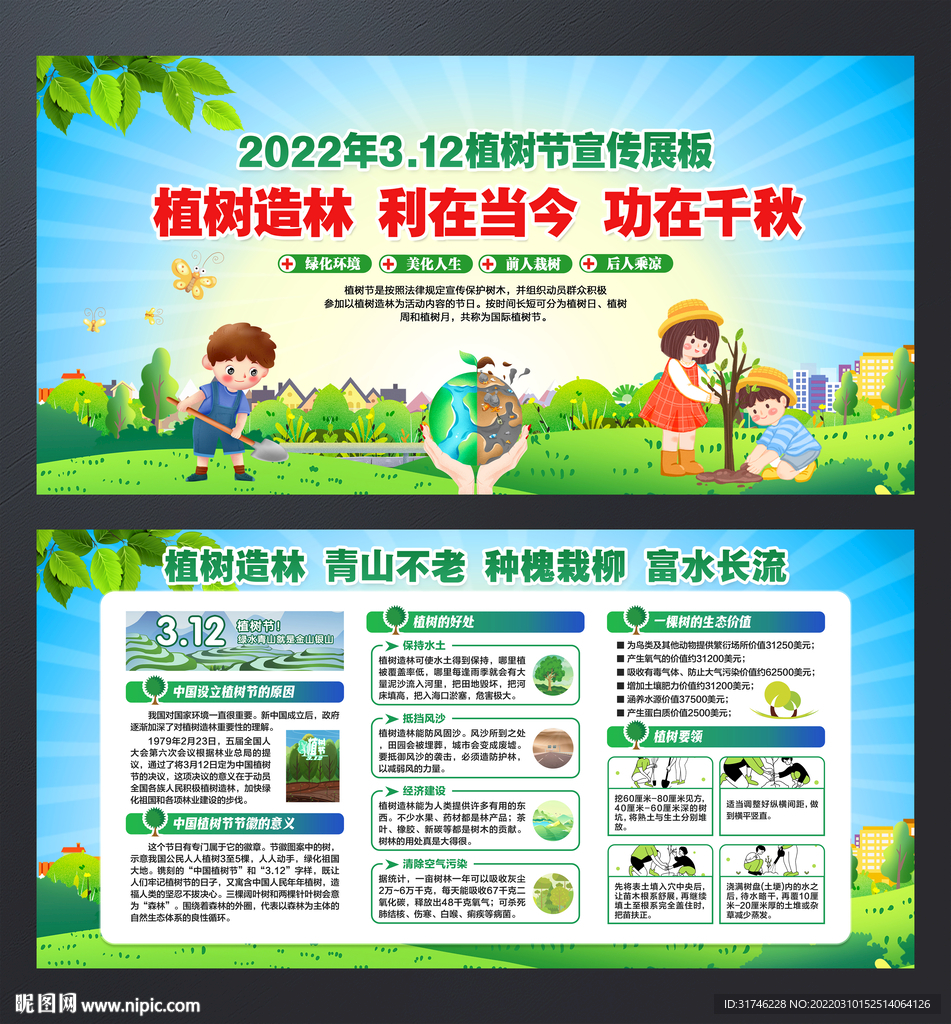 植树节宣传栏