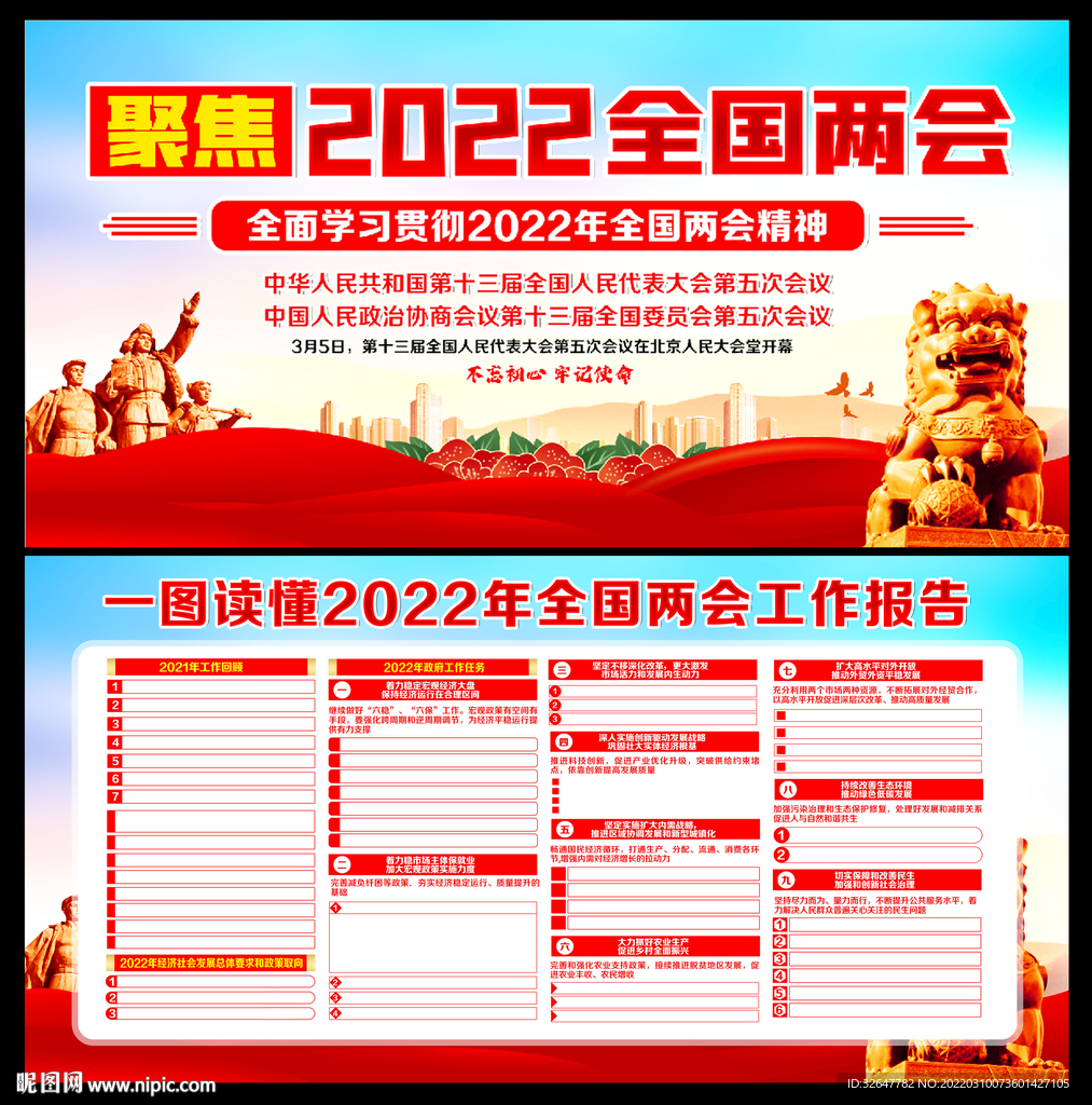 全国两会展板