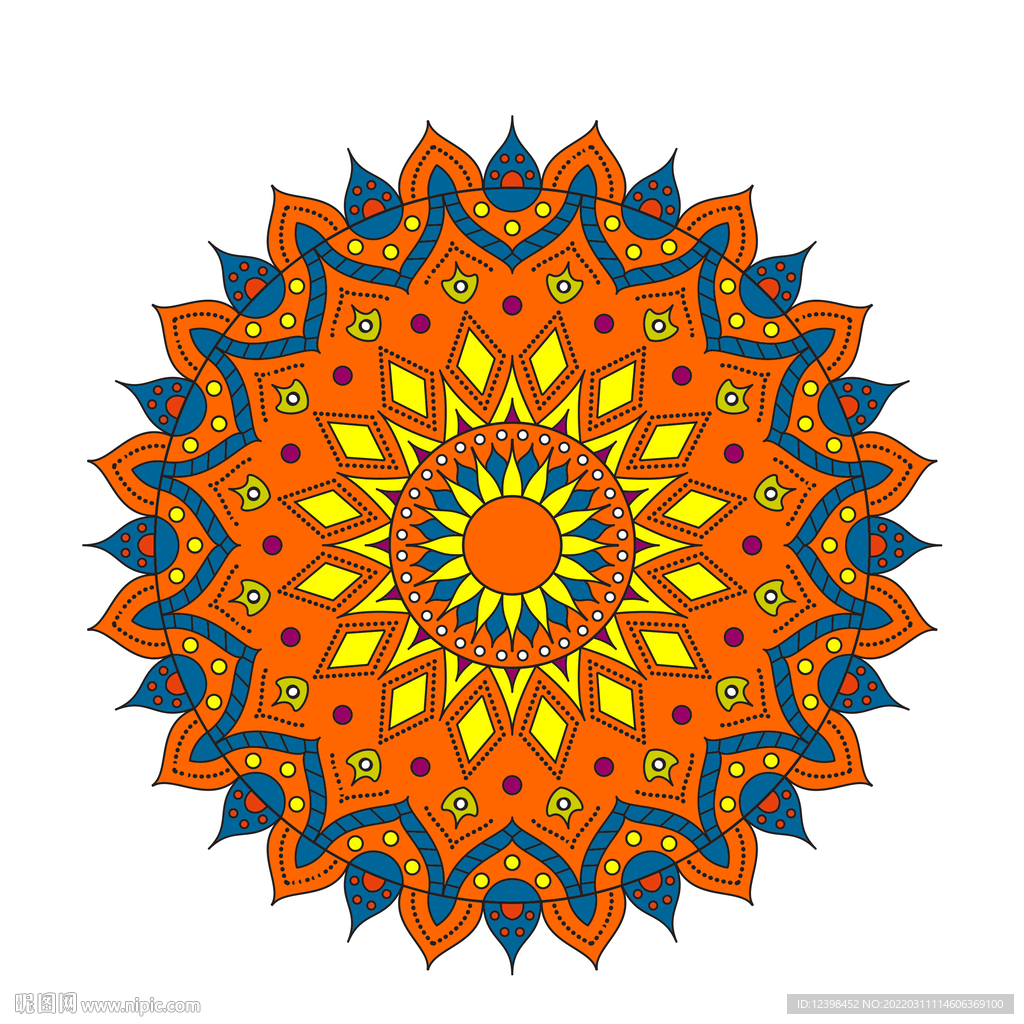 中式民俗花纹图案设计