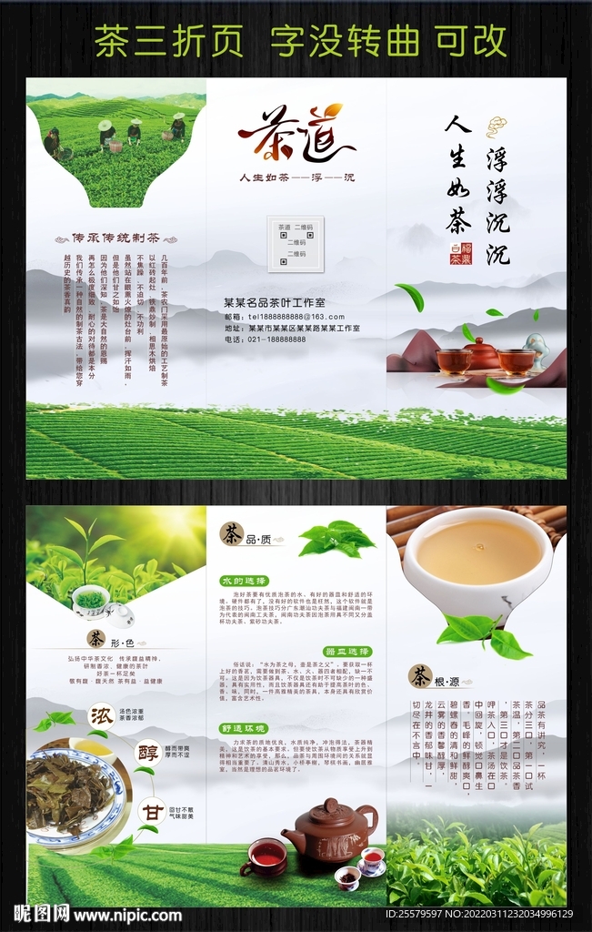 茶叶宣传三折页