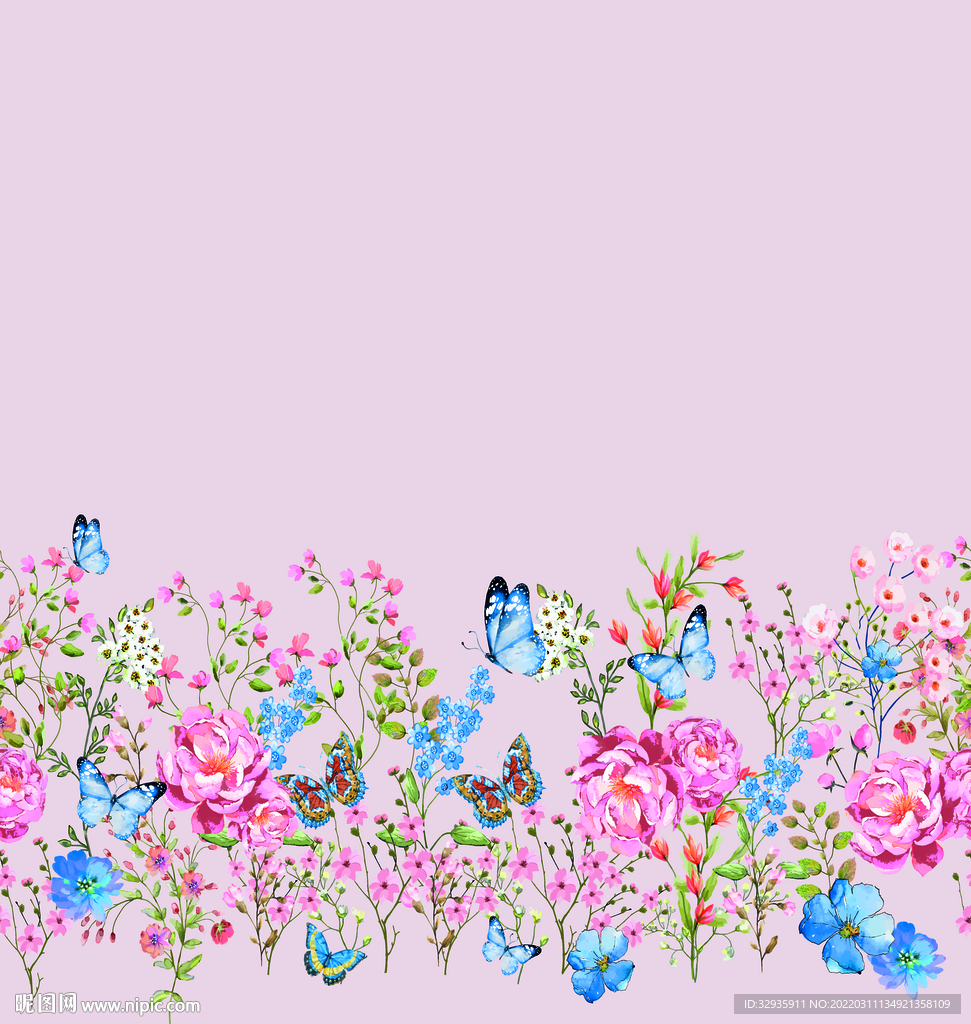 定位花 手绘花