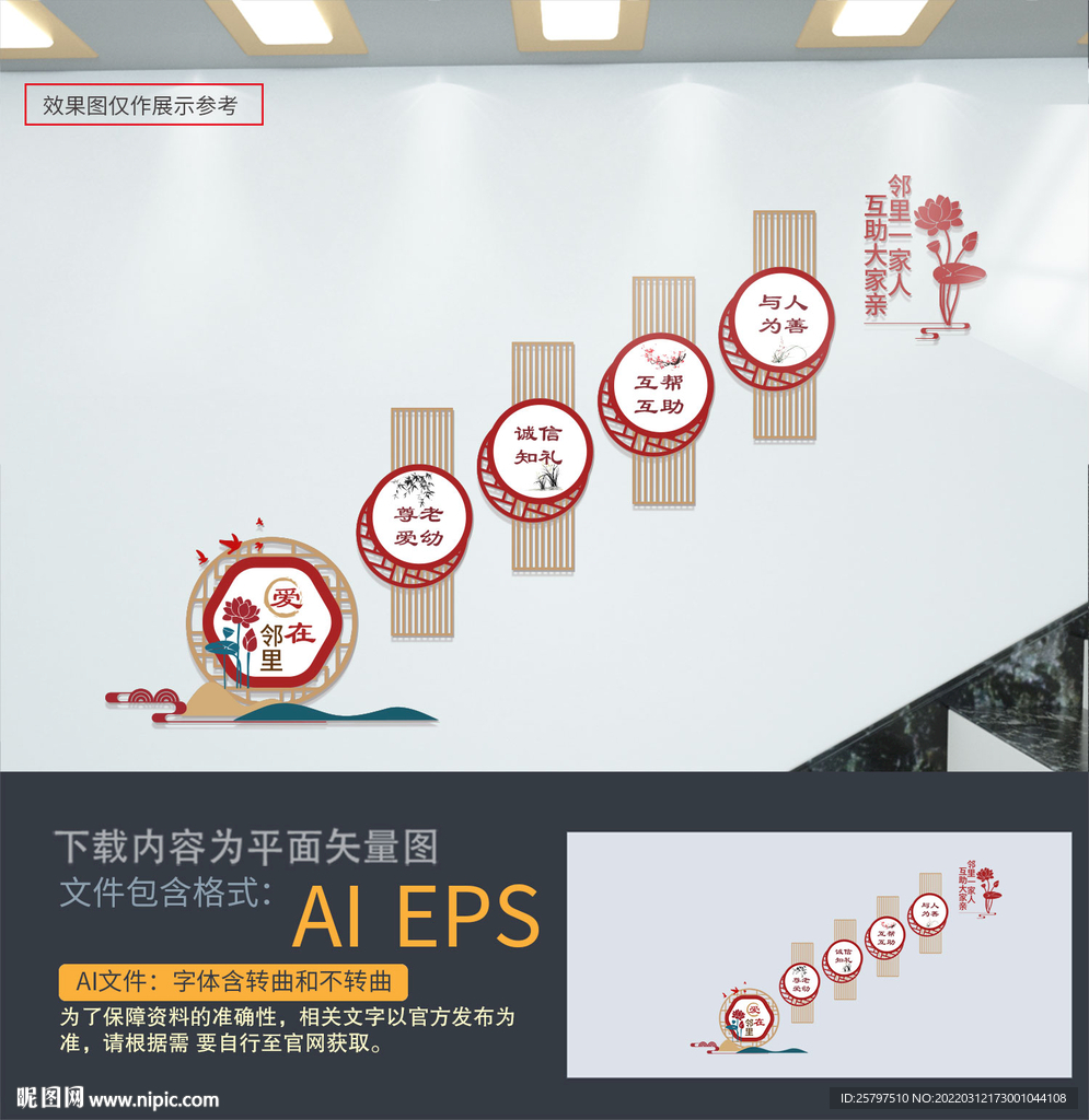 爱在邻里楼道文化墙