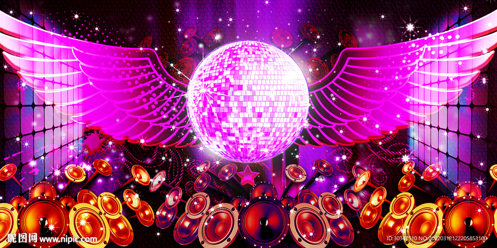 天使翅膀直播间背景