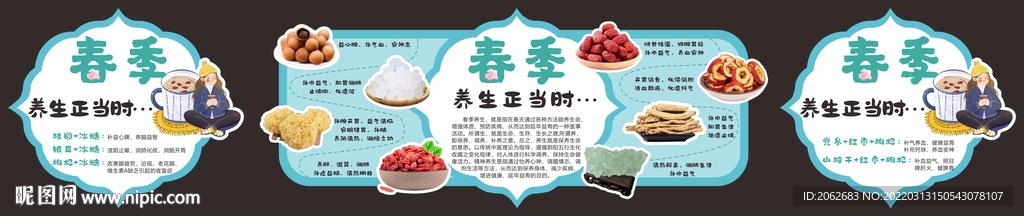 春季养生异形牌