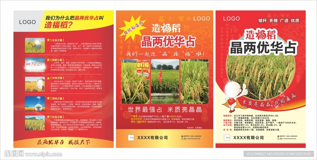 水稻宣传单