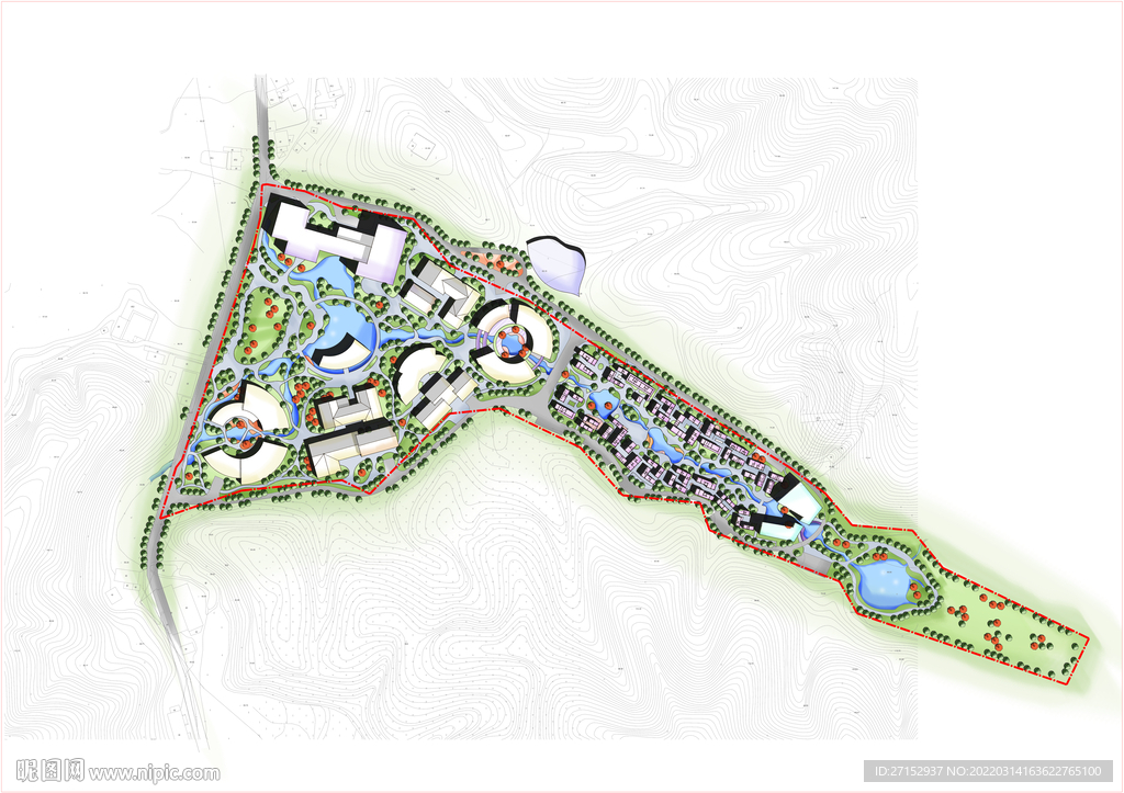 总平面图填色PS手绘风看完即会
