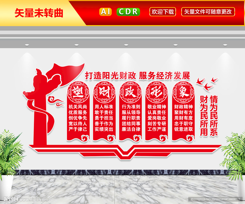 塑财政形象文化墙