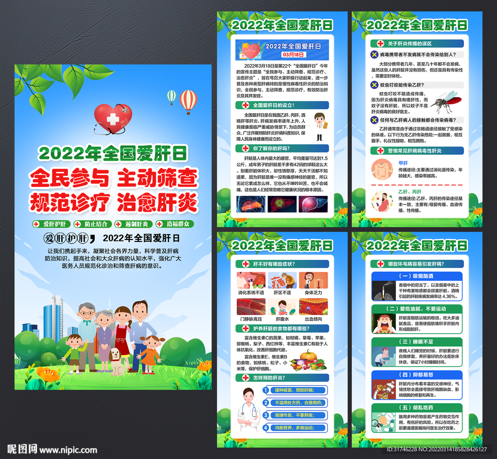 2022全国爱肝日展板