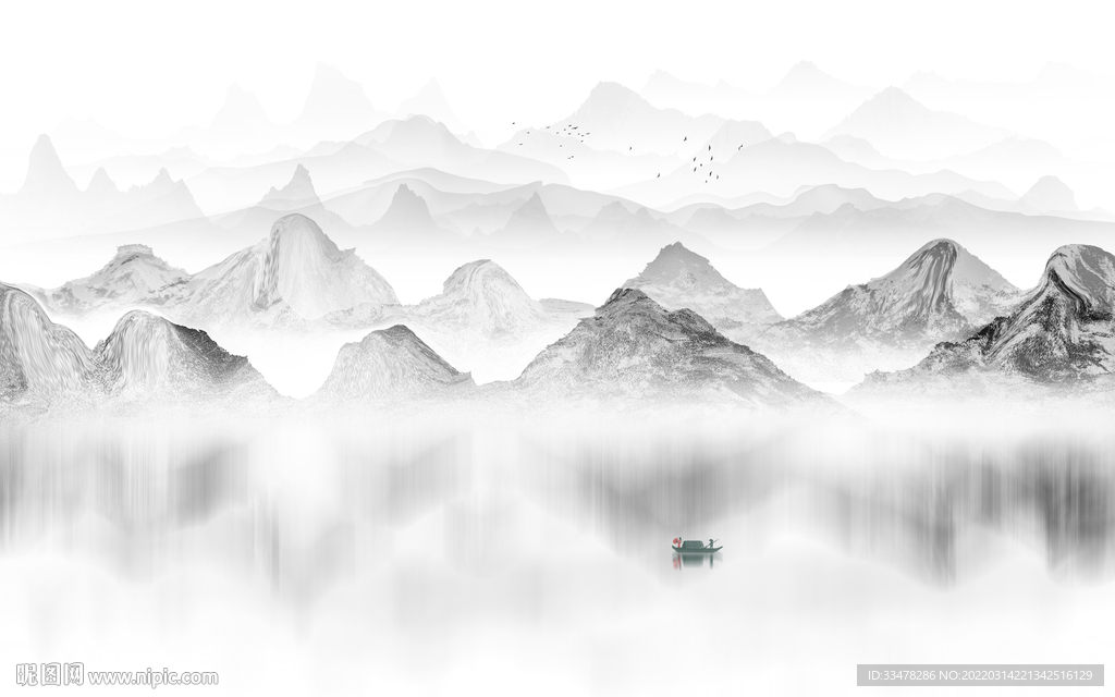 水墨山水画