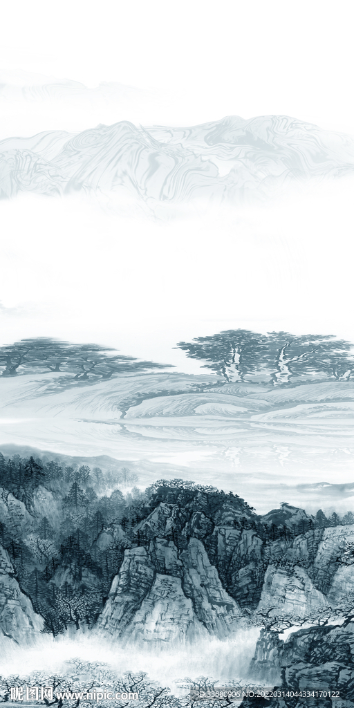 大气中国风玄关画 TIF分层