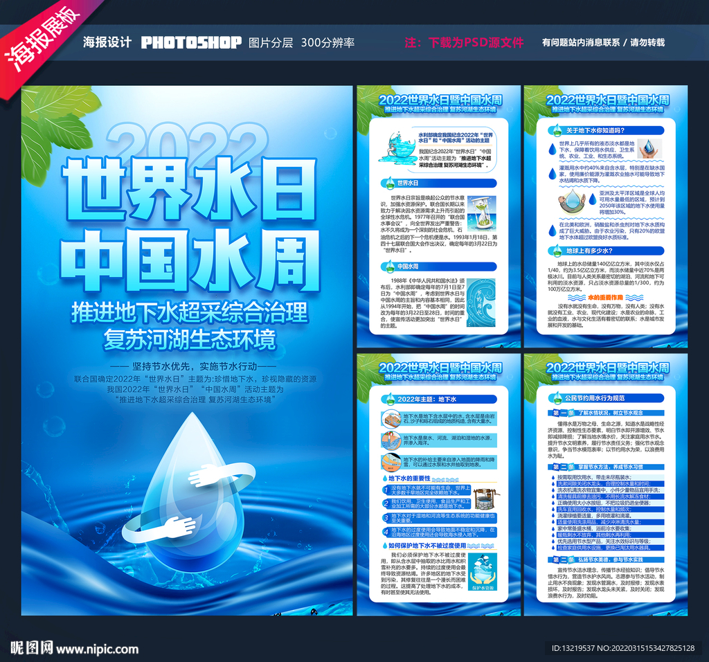 2022年世界水日展板