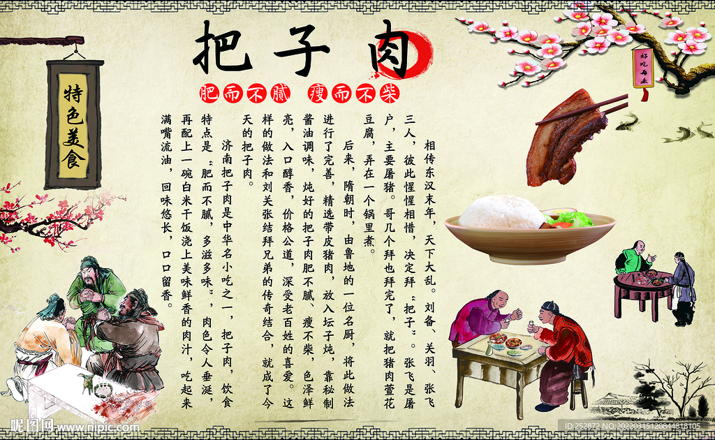 把子肉展板