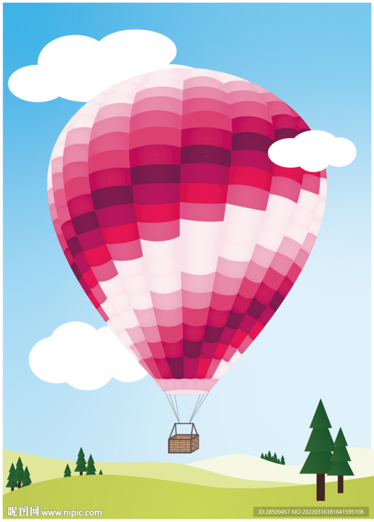 热气球插画