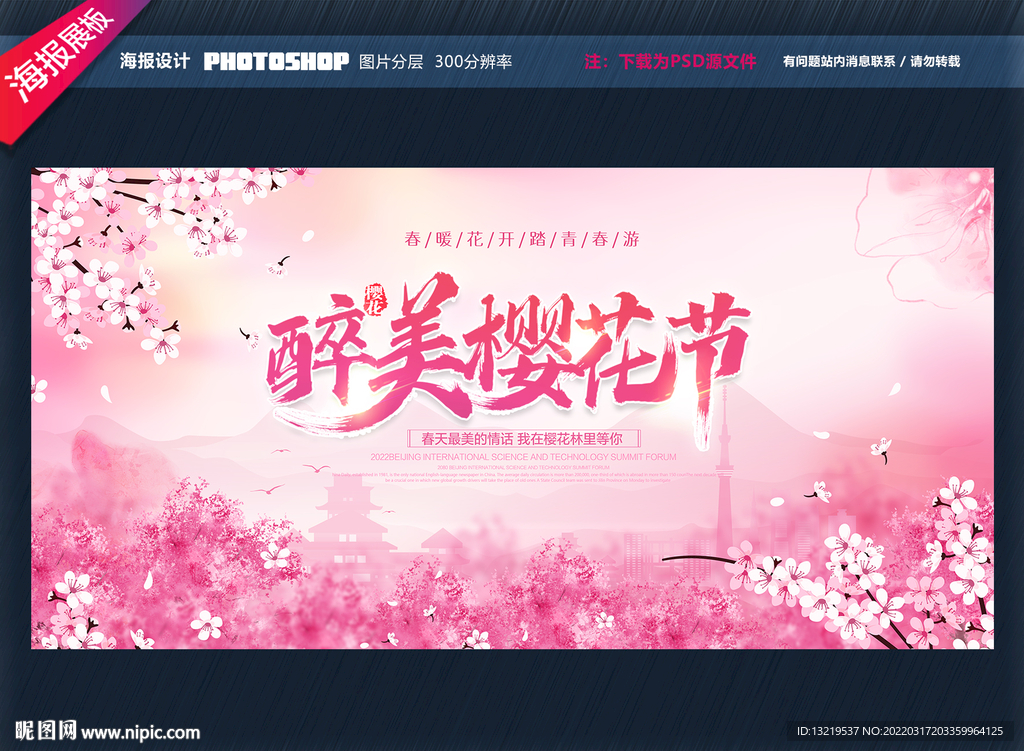 樱花节 舞台背景