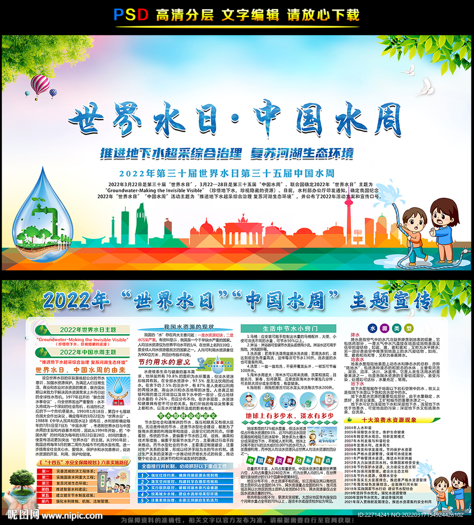 2022年中国水周主题海报