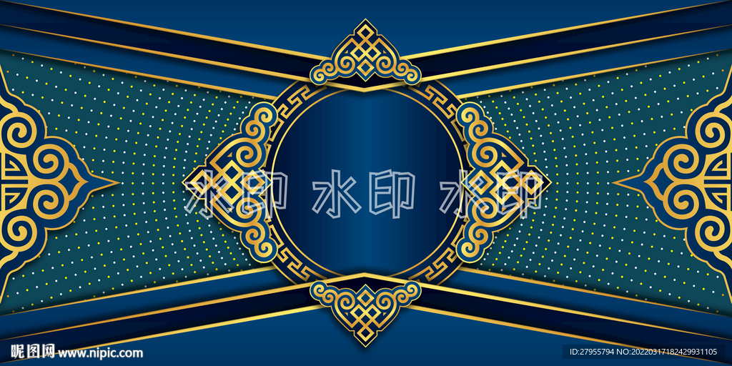 民族特色时尚蓝