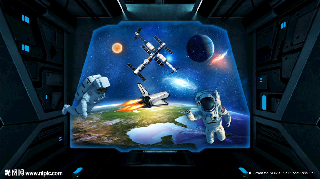 3d太空船宇航员