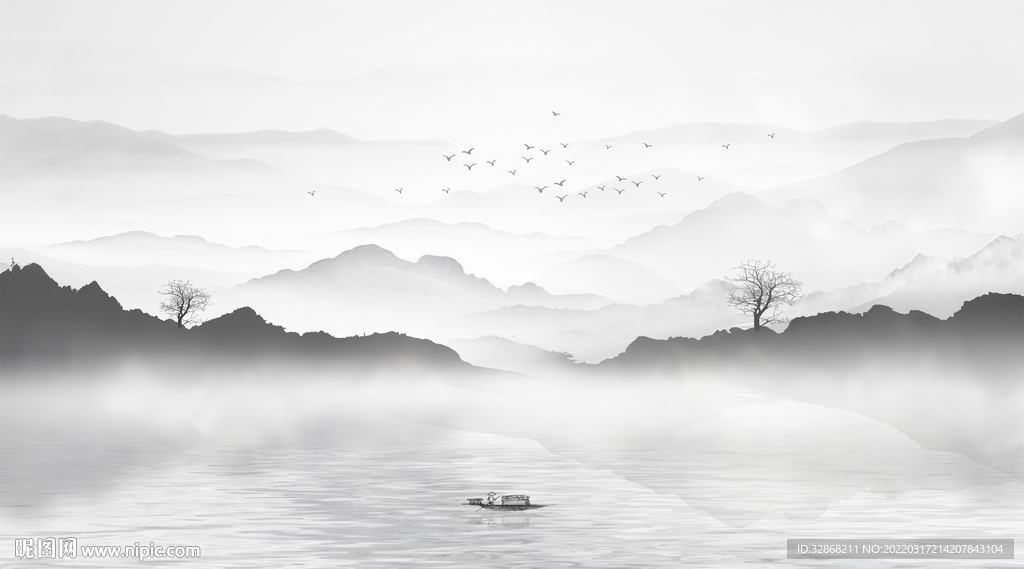 水墨山水画