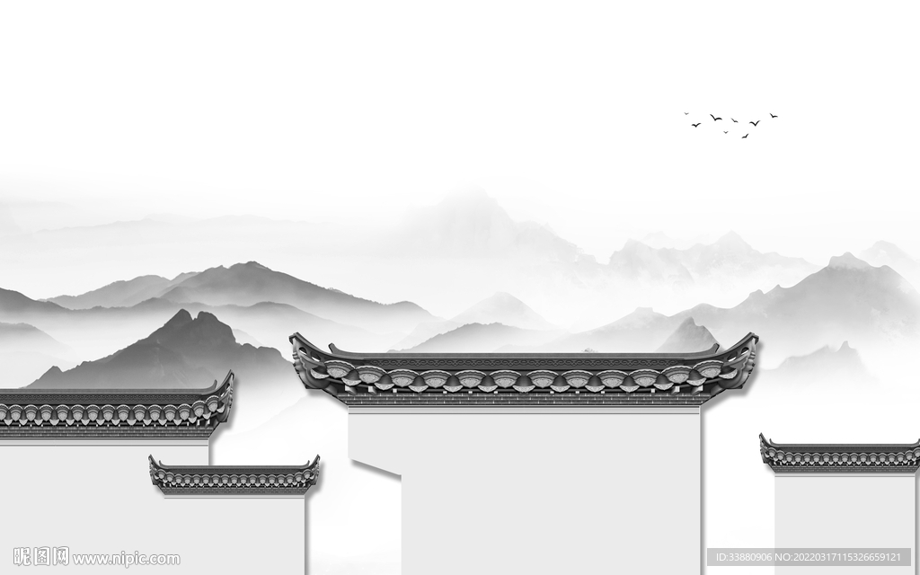 最新风景意境山水 tif分层